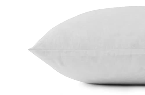 Luxury Goose Down Pillow Inserts, 20x20IN, Ultra-Soft, High Fill Weight, Pack of 2, White