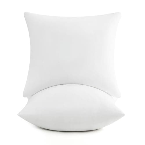 2 Pack puredown® 22x22 Down Alternative Pillow Inserts, Fluffy Soft Decorative Home Bed Couch Cushions