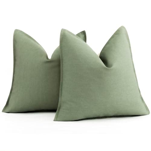 Foindtower 2 Pack Soft Modern Light Beige Farmhouse Throw Pillow Covers for Living Room Sofa
