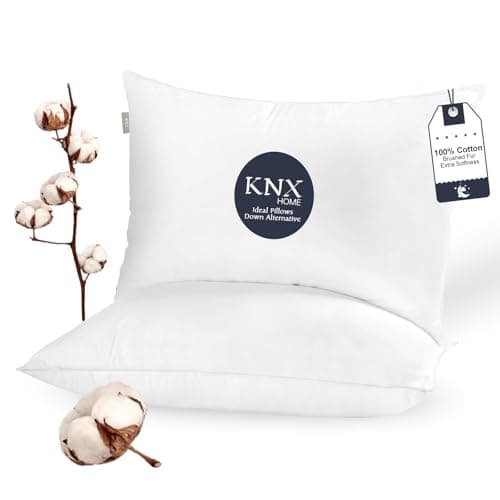 Breathable Cover Soft Bed Pillows, Hypoallergenic, Machine Washable (Stripe, King)