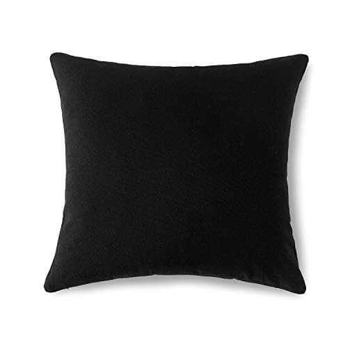 2 Farmhouse Burlap Square Throw Pillow Covers - Black, 20 x 20 Inch