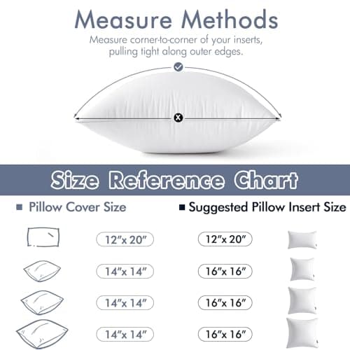 MIULEE 18x18 Decorative Pillows - Soft Cotton Covers for Sofa Couch