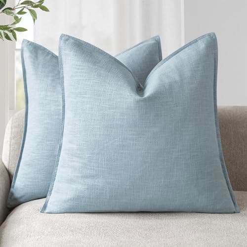 Foindtower Boho Farmhouse Pack of 2 Natural Beige 26x26 Inch Throw Pillow Covers