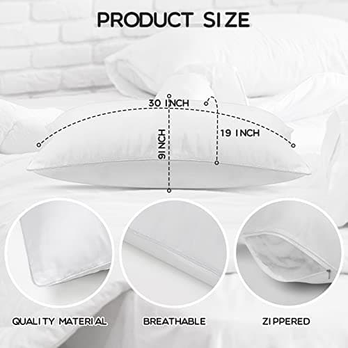 Macarrie 20pc Queen Size Pillows, Stomach, Back & Side Sleepers, Machine Washable