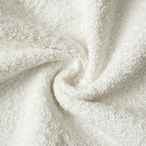JUSPURBET Camel Boucle Throw Pillow Covers for Living Room