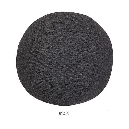Tov Furniture Boba Black Bouclé 9 Inch Pillow