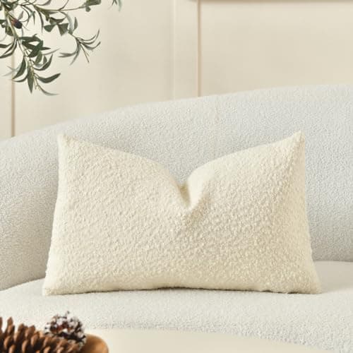 Sanmetex Textured 18x18 Inch Pillow Covers, White Home Decor