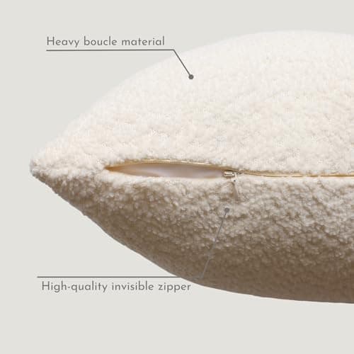 VOILYBIRD 2 Pack 12x20 Inch Boucle Throw Pillow Covers, Living Room Decor