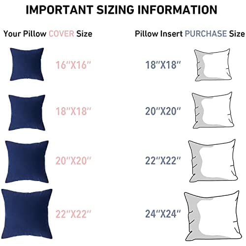 Leeden 20x20 Inch Pillow Inserts - White, Decorative Pair