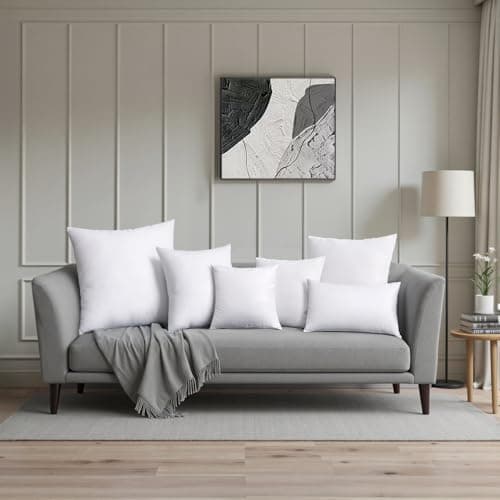 MIULEE Premium Throw Pillow Insert 12x20 Inch for Couch and Bed