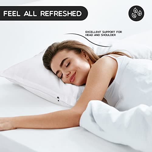 Macarrie 20pc Queen Size Pillows, Stomach, Back & Side Sleepers, Machine Washable