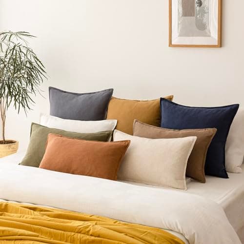 Boho Farmhouse Decorative Throw Pillow Covers - Set of 2
