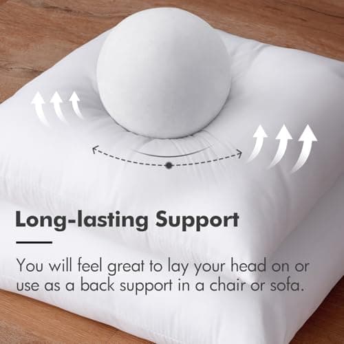 MIULEE Premium Throw Pillow Insert 12x20 Inch for Couch and Bed