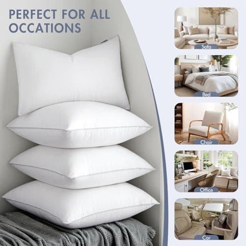 MIULEE 18x18 Decorative Pillows - Soft Cotton Covers for Sofa Couch