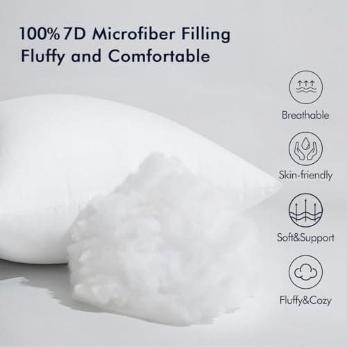 MIULEE Premium Throw Pillow Insert 12x20 Inch for Couch and Bed