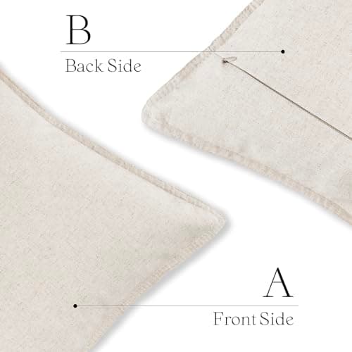 Foindtower 2 Pack Soft Modern Light Beige Farmhouse Throw Pillow Covers for Living Room Sofa