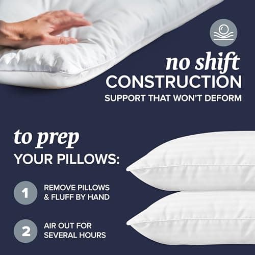 Beckham Hotel Collection Down Alternative Bed Pillows - Standard/Queen Size Set of 2