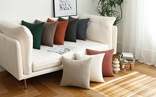 Terracotta Rust Throw Pillow Covers, Set of 2, 18x18 Inch