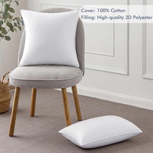 MIULEE 18x18 Decorative Pillows - Soft Cotton Covers for Sofa Couch