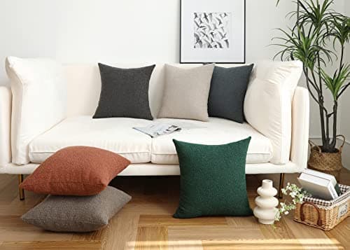 Terracotta Rust Throw Pillow Covers, Set of 2, 18x18 Inch