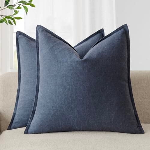 Foindtower Boho Farmhouse Pack of 2 Natural Beige 26x26 Inch Throw Pillow Covers