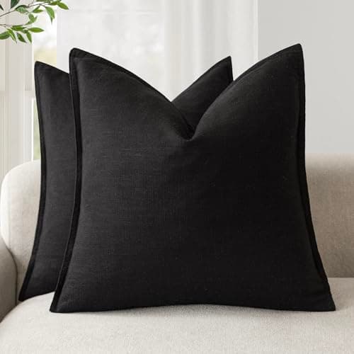 Foindtower Boho Farmhouse Pack of 2 Natural Beige 26x26 Inch Throw Pillow Covers