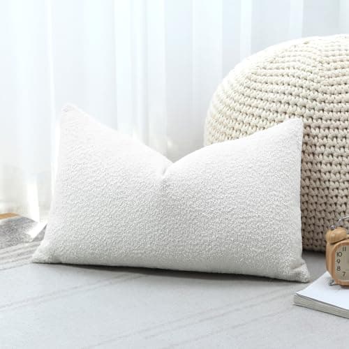 Textured Boucle Throw Pillow Covers for Chair Sofa Bedroom Home Decor
