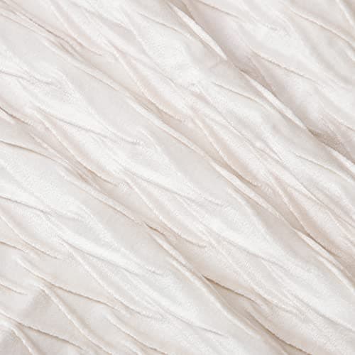 MADIZZ Greyish White Textured Velvet Throw Pillows 18x18inch Cushion Covers
