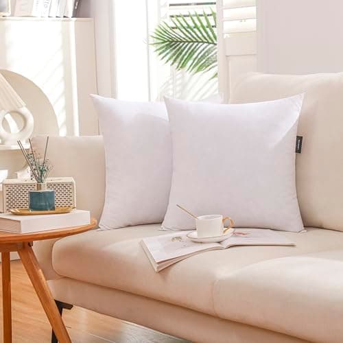 Gold Goose 24x24 WhiteDown and Feather Pillow Inserts,2 Packs,Soft Cover