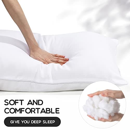 Macarrie 20pc Queen Size Pillows, Stomach, Back & Side Sleepers, Machine Washable