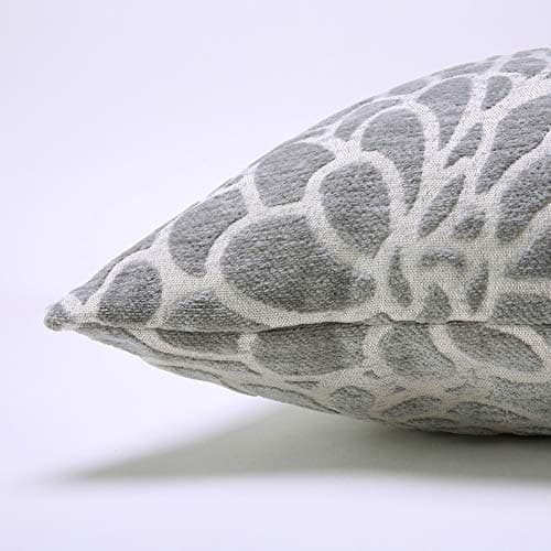 20x20 Inch Embroidered Throw Pillow Covers Set Gray Farmhouse Living Room