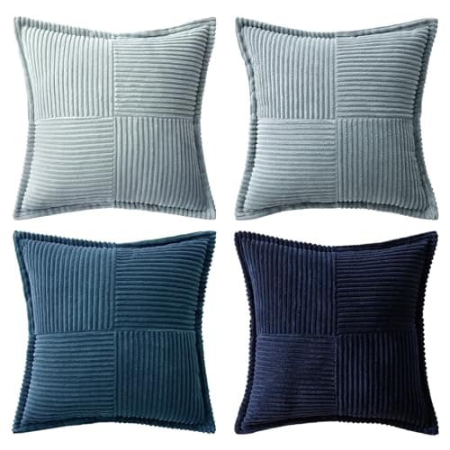 MIULEE Spring Green Patchwork Throw Pillow Covers for Home Decor