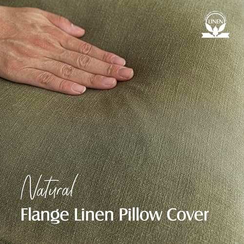 Set of 2 Olive Green Throw Pillow Covers for Home Decor - 20 x 20 Inch