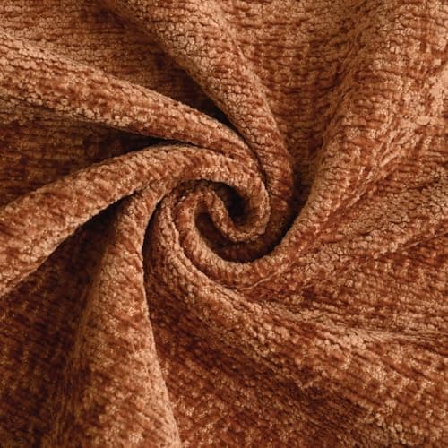 FUTEI Cream Chenille Throw Pillow Covers, 18x18 Inch Set of 2
