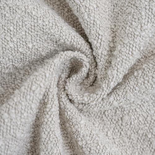 Textured Boucle Throw Pillow Covers White, Pack of 2, 18x18 Square