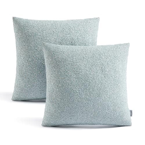 Spring Soft Boucle Throw Pillow Covers, Set of 2 Beige Accent Cushion Covers