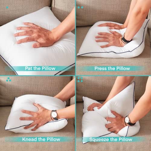 20x20 Inch Cotton Covered Pillow Inserts, Set of 2