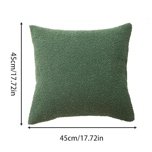 Textured Boucle Solid Pillow Cases, 17.7x17.7 Inch Set of 2