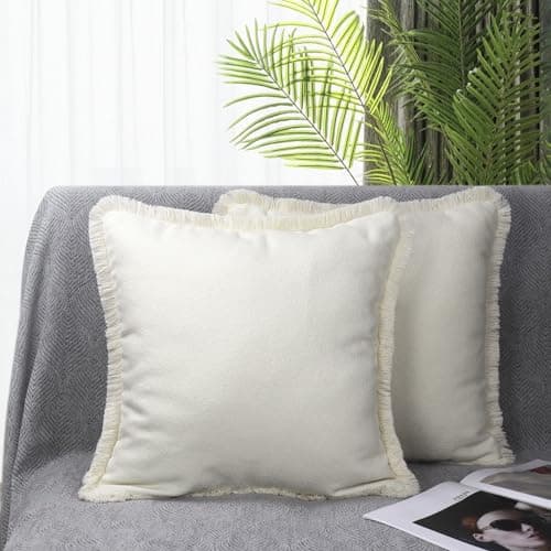 Textured Boucle 18x18 Inch Cushion Cover, Khaki Brown, Cozy Home Decor