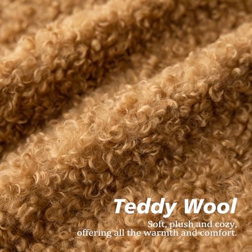 Bronze Curly Teddy Wool Pillow Covers Set - 2 Pack