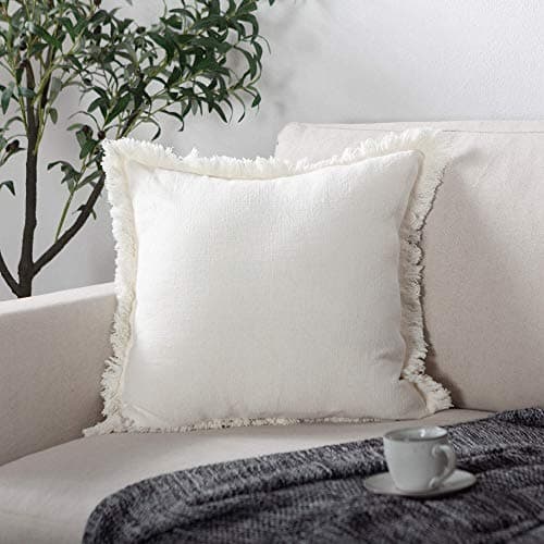 Linen Lumbar Decorative Throw Pillow Cover for Couch Sofa Bed Outdoor