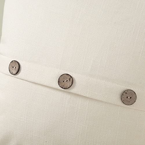 HAUSSY Cream White Linen Throw Pillow Covers, Modern Farmhouse Decor