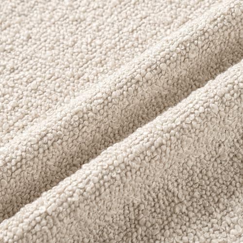 Woaboy Modern Textured Boucle Throw Pillow Cover Ivory 18x18 Inch