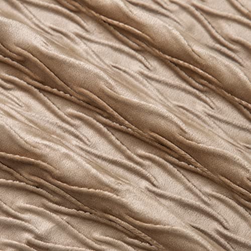MADIZZ Greyish White Textured Velvet Throw Pillows 18x18inch Cushion Covers