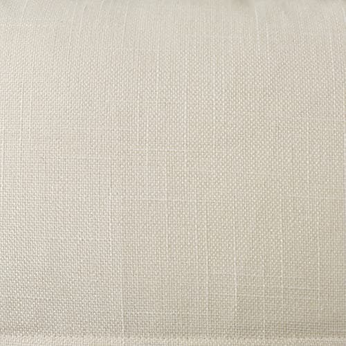 HAUSSY Cream White Linen Throw Pillow Covers, Modern Farmhouse Decor
