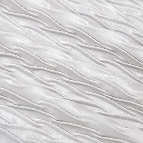 MADIZZ Greyish White Textured Velvet Throw Pillows 18x18inch Cushion Covers