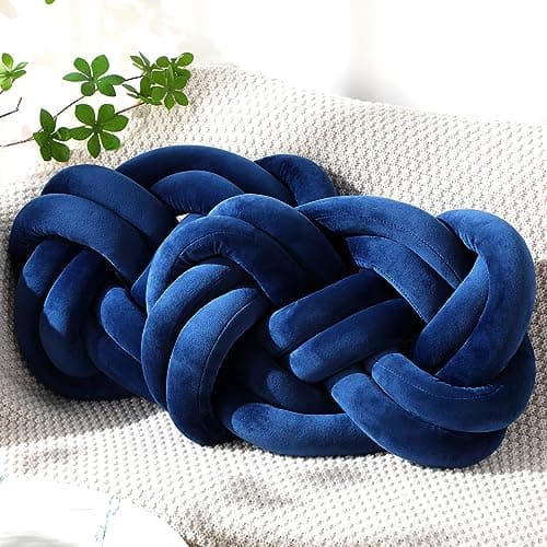 2 Knot Pillows for Couch and Home Decor (Deep Gray)