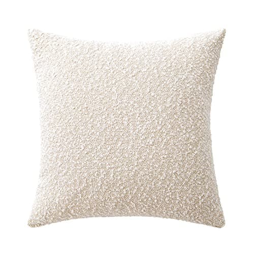 Decorative Throw Pillow Cover Ivory 18 x 18 Inch for Living Room