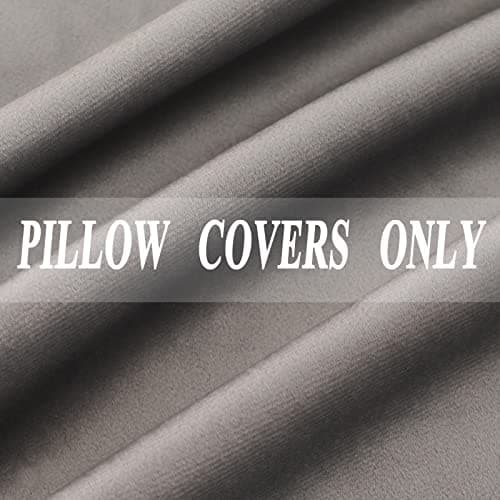 JIAHANNHA Velvet Brown Throw Pillow Covers for Living Room Couch 18x18 Inches