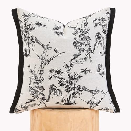 18x18 Boho Jacquard Tufted Pillow Covers, Farmhouse Decor